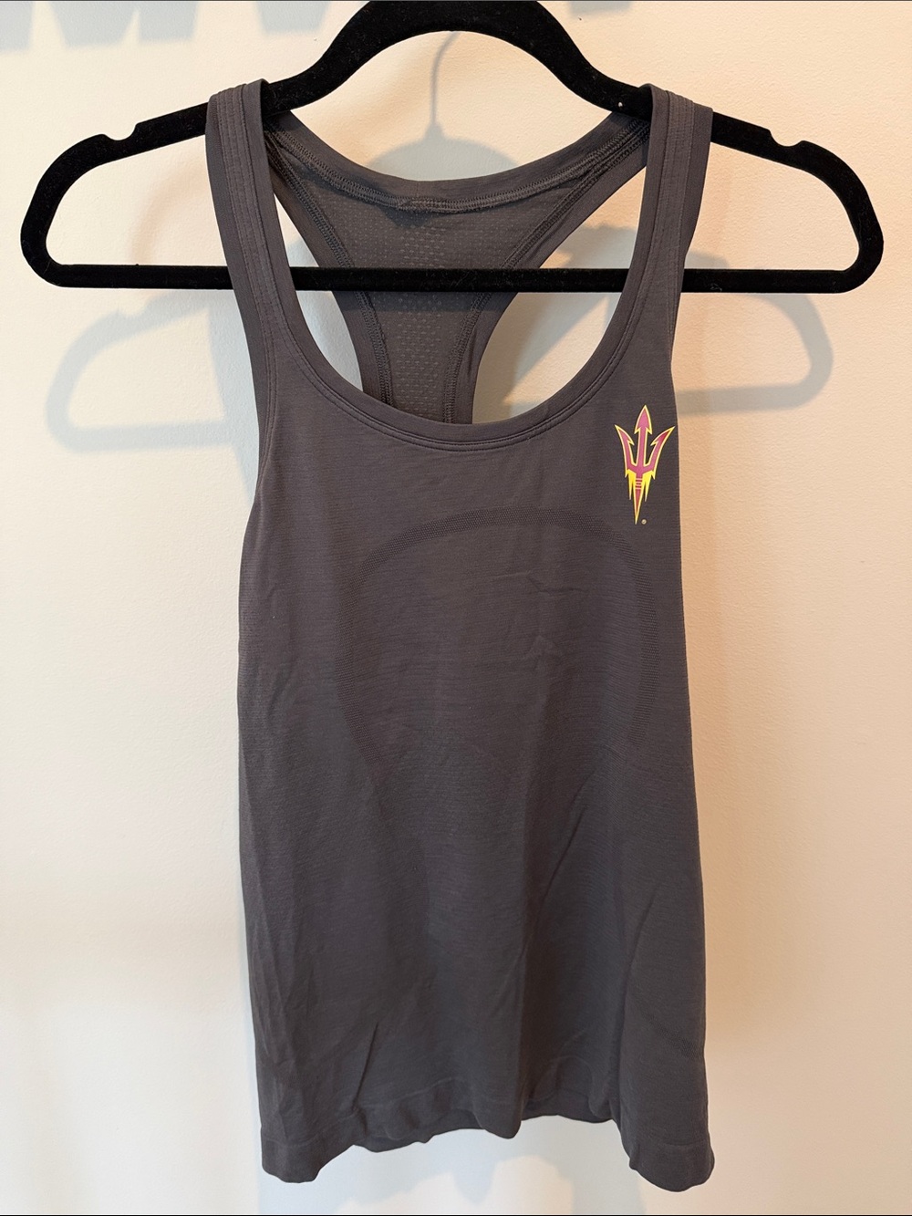 lululemon athletica Charcoal Racerback Tank with ASU Logo